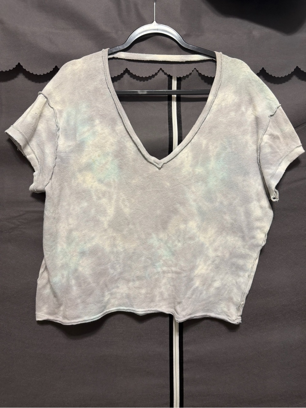 We the Free Boxy Crop Tie-Dye French Terry Top
